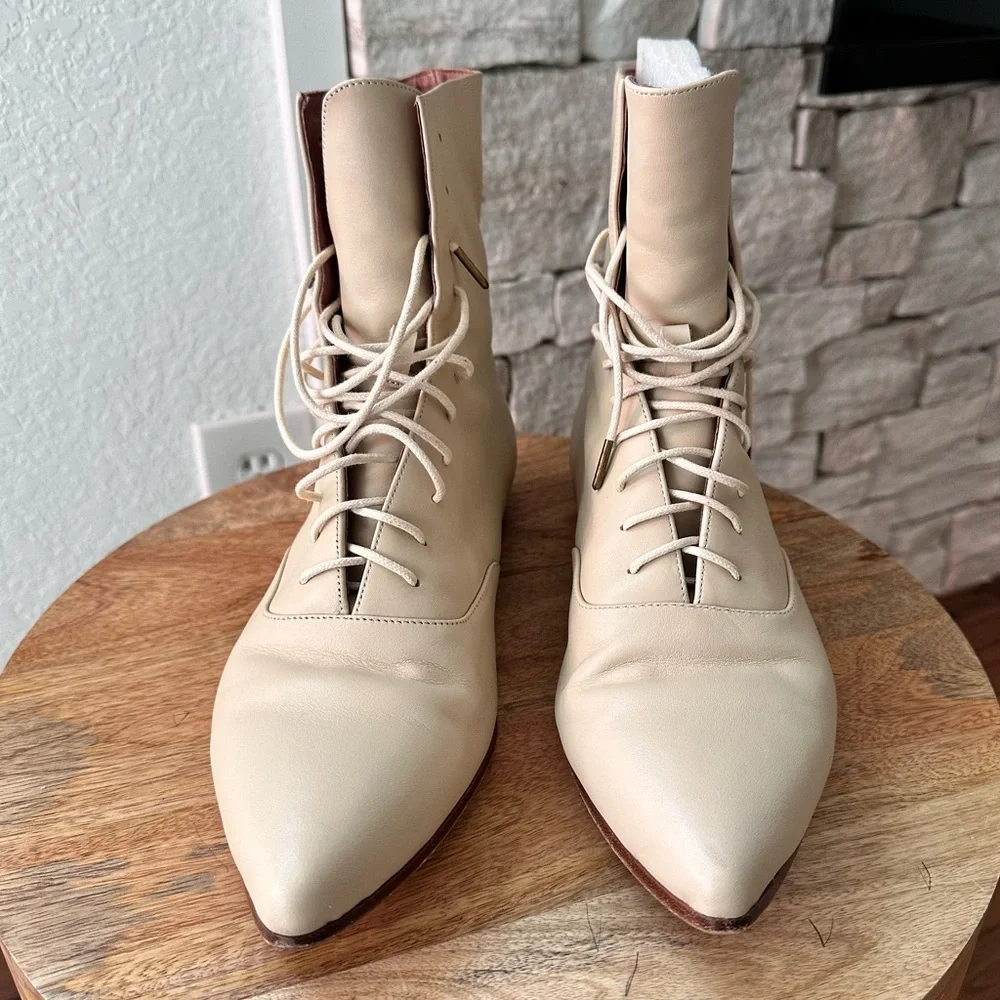 American Duchess Hartfield Regency Boots in Ivory sz: 9.5 - Picture 5 of 15